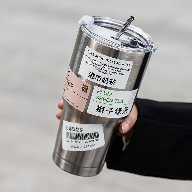 保冷保热大容量304不锈钢杯子双饮口便携杯防漏车载咖啡杯茶杯果