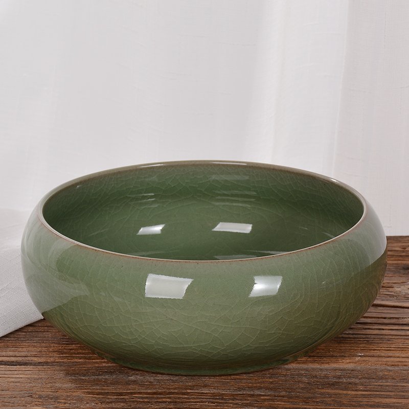 创意无孔水仙铜钱草水培花盆陶瓷水养盆缸个性多肉花盆大号容器皿