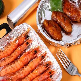 加厚锡纸商用大厂家直供卷食品级空箔气炸锅用铝箱纸专烤烘焙锡箔