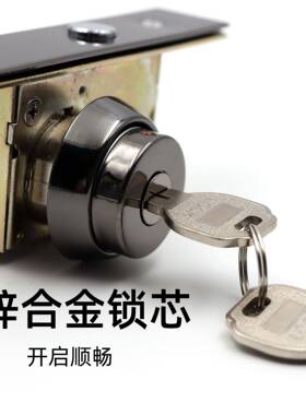 恒地弹簧门锁有玻璃暗门锁铝框合金门锁隐驰形HC-204有框门装玻璃