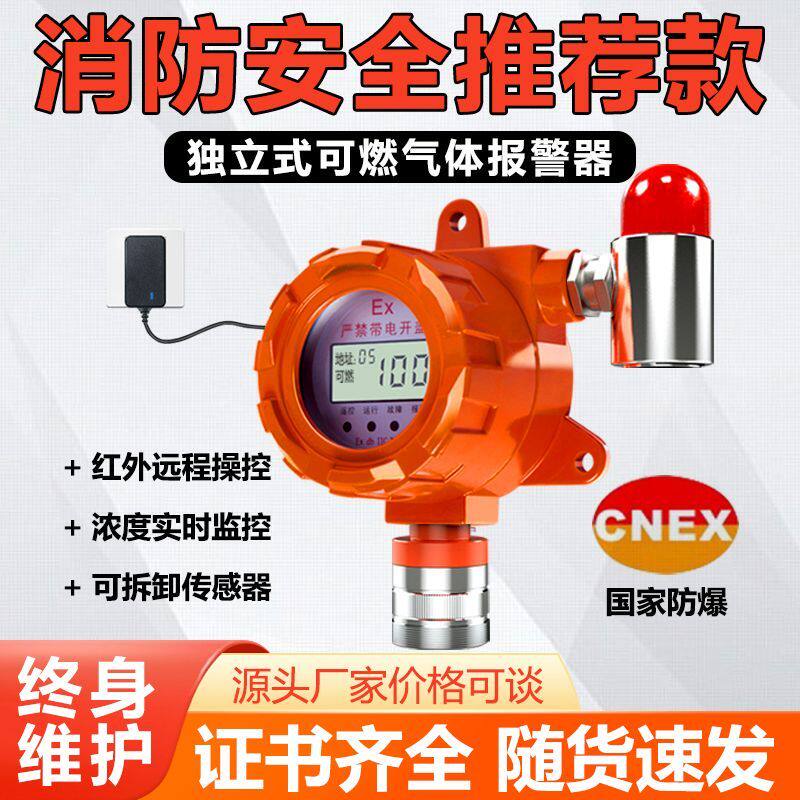 可燃气体探测报警器天然气油漆氢气氧气一氧化碳硫化氢防爆检测仪