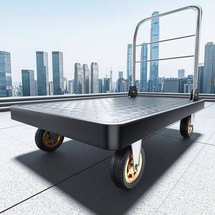 钢板推平车90*60【拉货手推折车搬运车家用板车便携拖车小叠重型