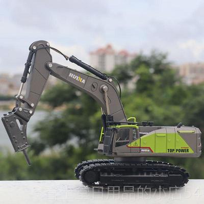 高档彷真合金土吊车模型1:50起重机工程车模挖滑型儿童行玩具礼物