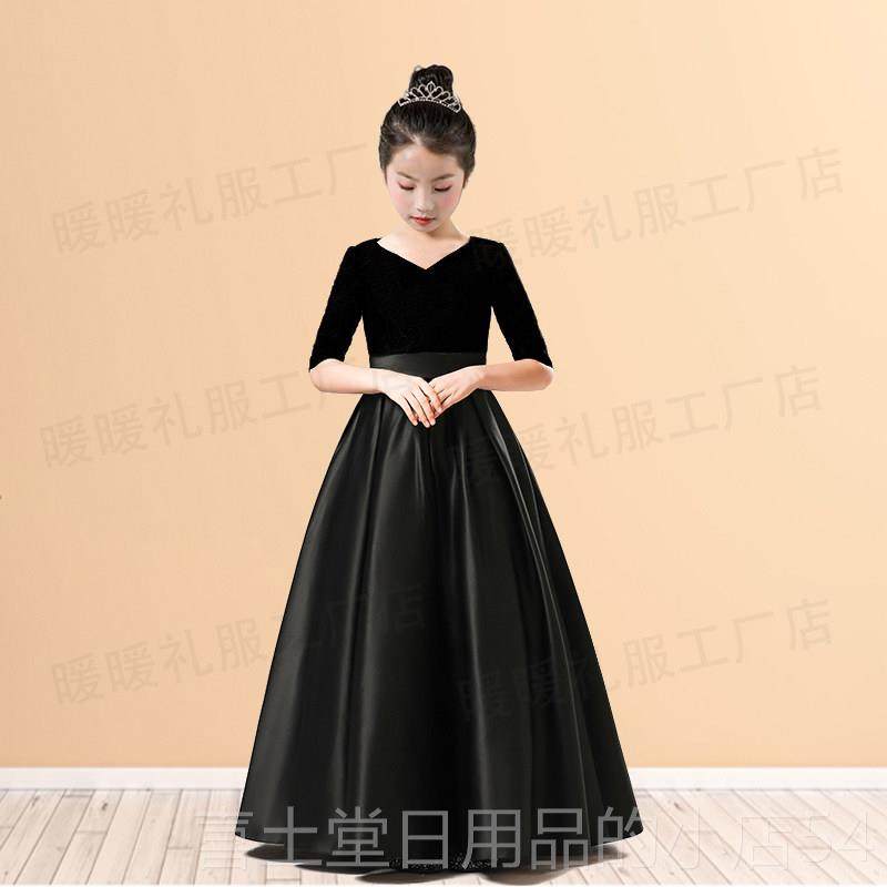 高档丰发儿童主持童演服黑色女礼服钢琴顺演出服小提表琴乐团演奏,童装/婴儿装/亲子装,儿童礼服,淘宝优惠券,粉丝福利购,淘宝优惠卷