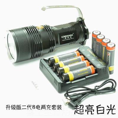 高档朗达进口探照灯高亮超XHP70强光手电筒可外充电照户氙气圣远