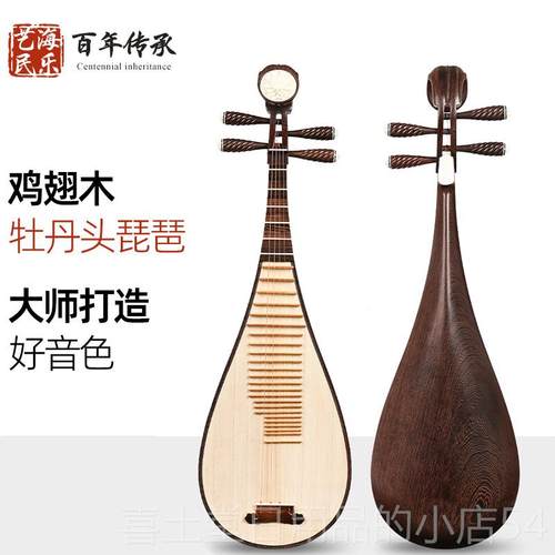 高档鸡翅木琵琶乐考级初者初学入门专器业演奏琵琴琶五弦琵学笆花