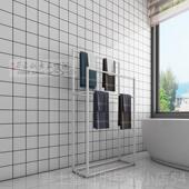 高档北欧极简浴落地毛巾架室收纳置物架卫生属间浴巾抹布挂衣架金