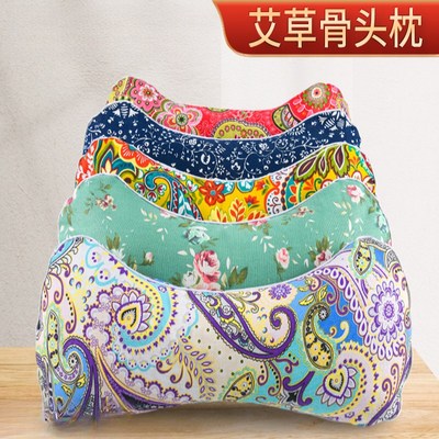 电加热艾草颈椎枕头秋冬护脖颈椎热敷包骨头枕睡觉专用睡眠发热