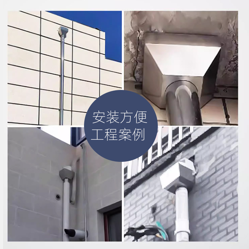 30落水槽接pvc排水管不锈钢板焊接金属集水槽下水口雨水漏斗侧排