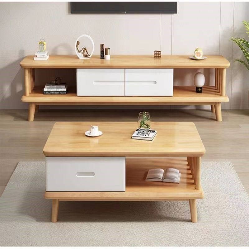 全实木电视柜大小户型家用客厅卧式实木电视柜多功能现代简约储物