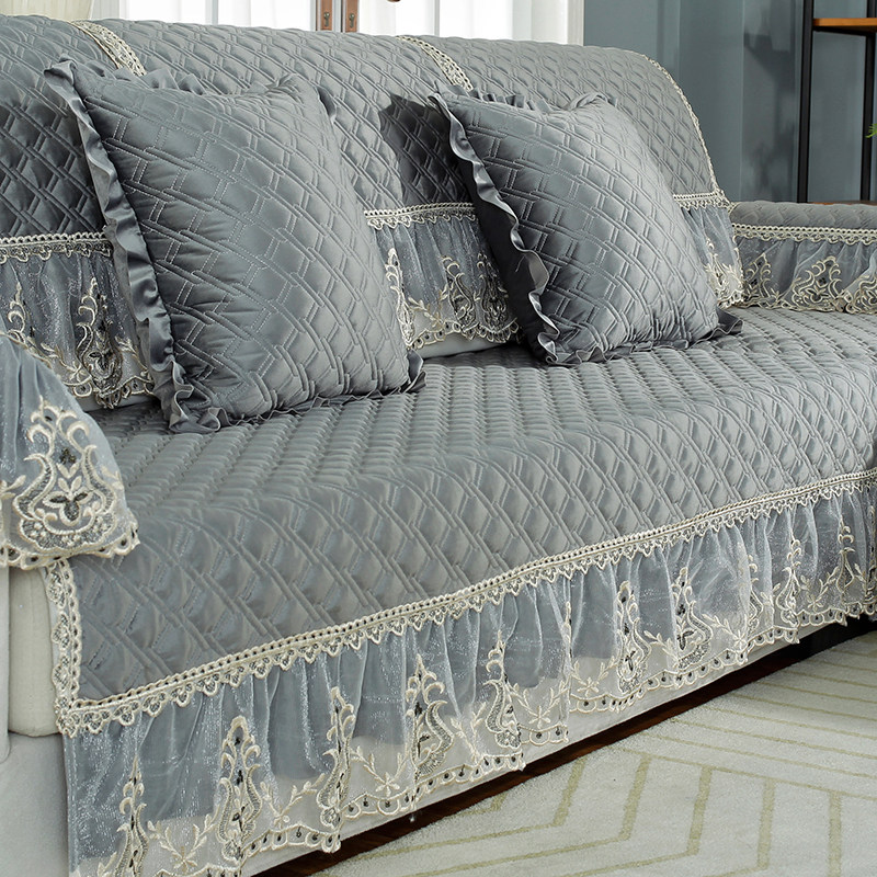 沙发垫冬季毛绒加厚防滑简约四季通用高档欧式贵妃沙发套罩巾座垫