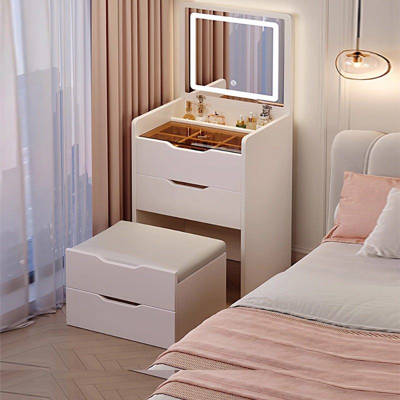 梳妆台床头柜坐凳一体卧室现代简约储物柜可翻盖小户型迷你化妆桌