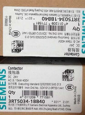 3RT5035/5034/5036-1BB40 1B..0 DC24V接触器