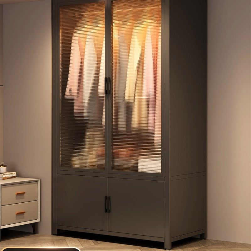 衣柜金属框架家用卧室简易组装钢制铁皮衣橱小户型收纳柜2025新款,住宅家具,独立衣柜,淘宝优惠券,粉丝福利购,淘宝优惠卷