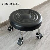 滑轮矮凳静音万向轮小凳子简约风可移动圆凳入户门换鞋 凳软包板凳