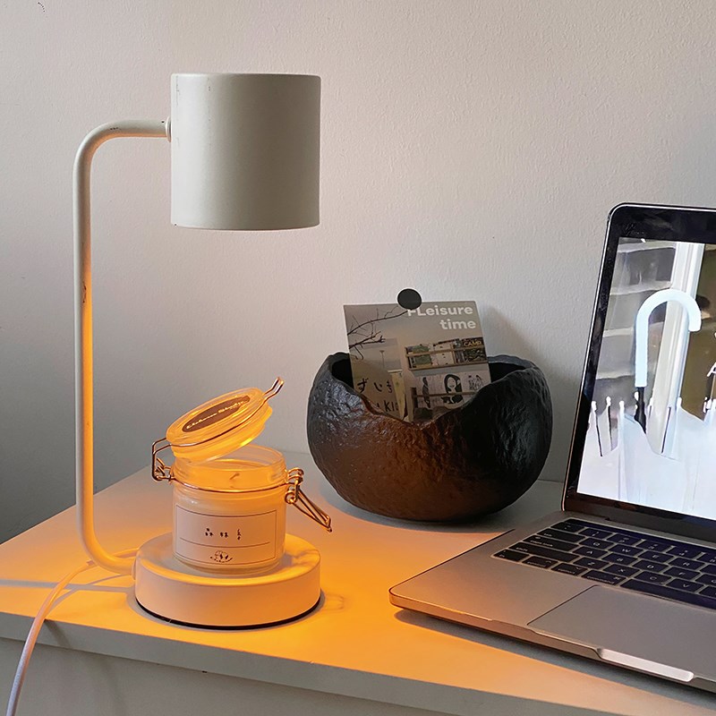 无明火香薰调光定时蜡烛灯融蜡灯卧室小夜灯睡眠床头台灯氛围灯