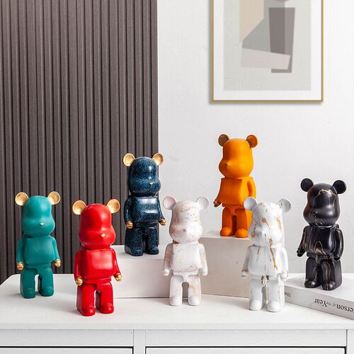 创意暴力熊桌面小摆件儿童存钱罐简约家居客厅酒店装饰品酒柜玄关