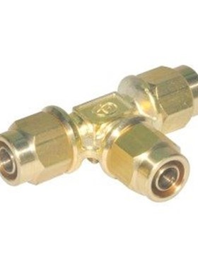 T型三通接头快拧接头J-XYV51-D6-D8-D10气动快插气管锁母三通等径