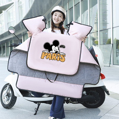 电动车挡风被冬季加绒加厚加大加宽双面防水防寒保暖小型四季通用