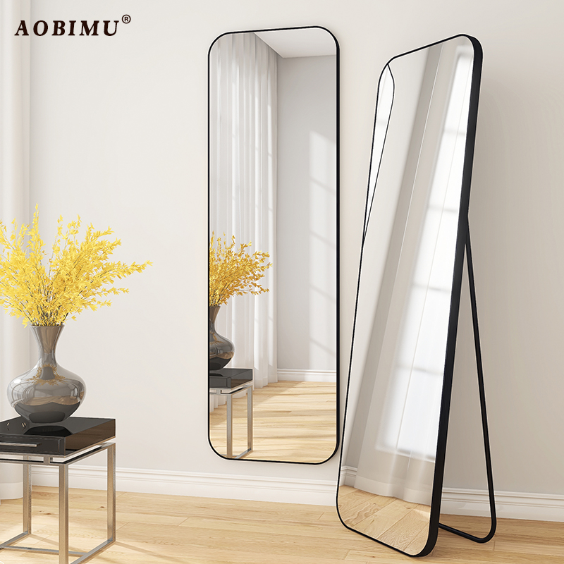 铝合金穿衣镜全身镜落地镜子家用试衣镜卧室简约换衣镜壁挂贴墙女