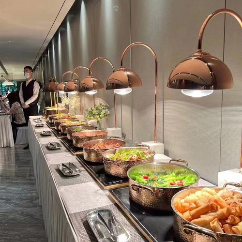小白石自助餐食物保温灯不锈钢烤肉灯餐厅加热灯餐饮食品保温台灯