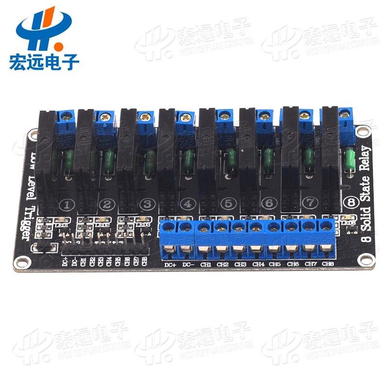 8路固态继电器模块高低电触平PLC驱动器5vv2v控制板模组0V2