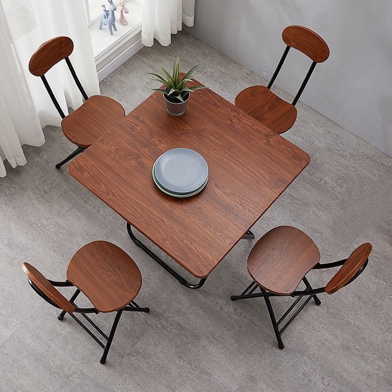 阳台折叠桌简约小正方形便携餐桌简易桌椅装家用吃饭小桌子