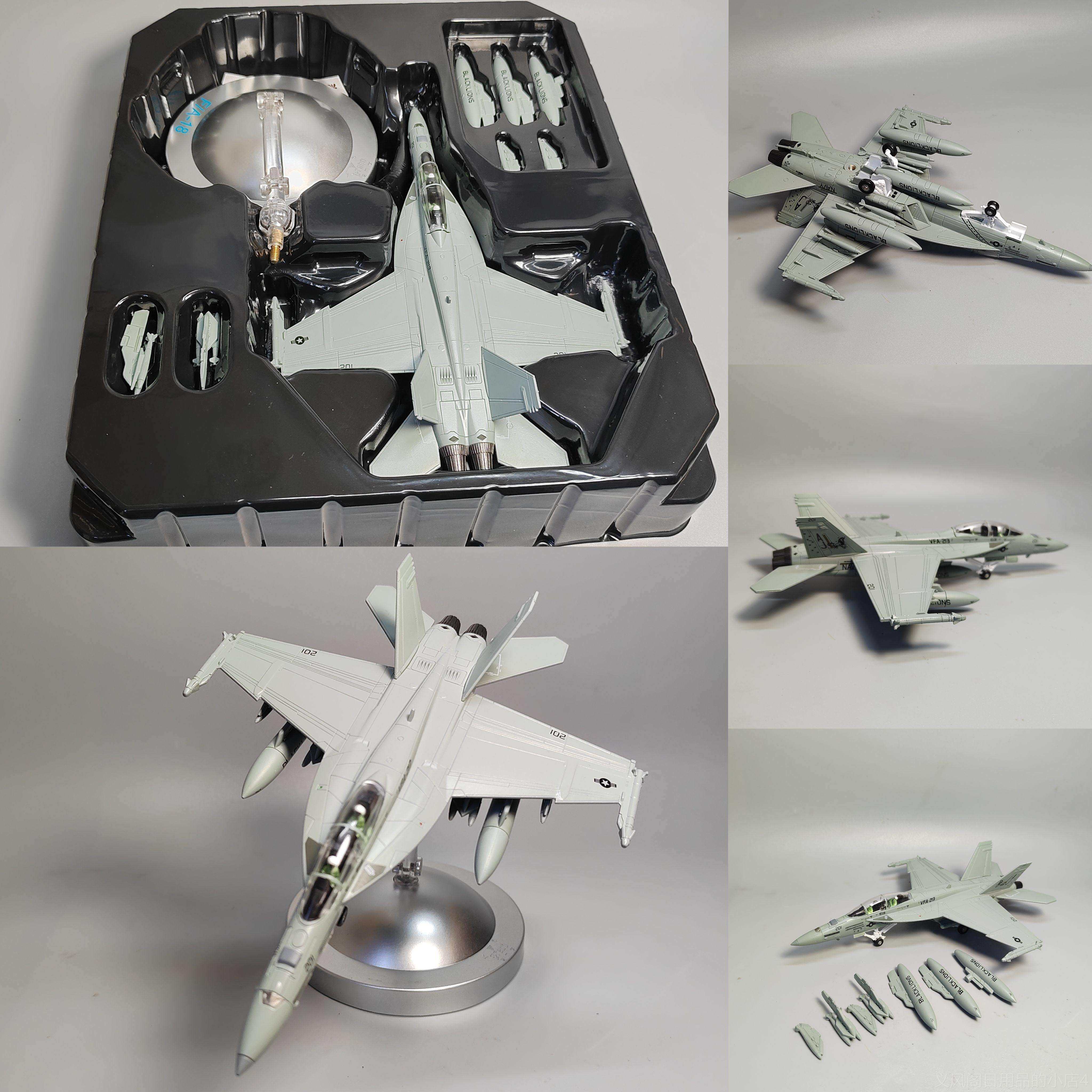 正品1:100F18大黄蜂战念机事模型合金仿真壮志凌云黑斗狮中队军纪