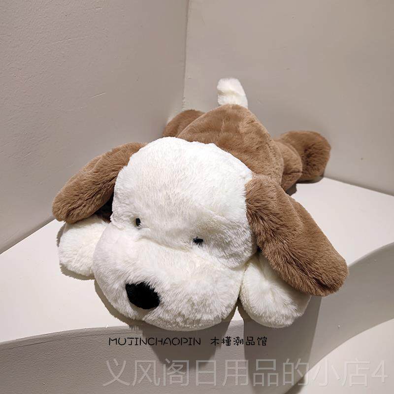 正品新款治愈玩抱偶趴趴狗绒小狗睡公仔侧睡系抱枕陪睡玩具礼毛物