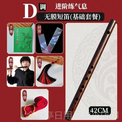 高档楚吟 无膜孔 红木小笛竹笛高档实木短横子笛人初学成古风小笛