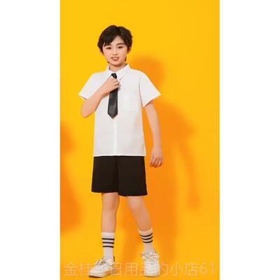 高档童大合唱演出西服男孩礼服套装白衬衣裤小儿学生朗服诵主持人