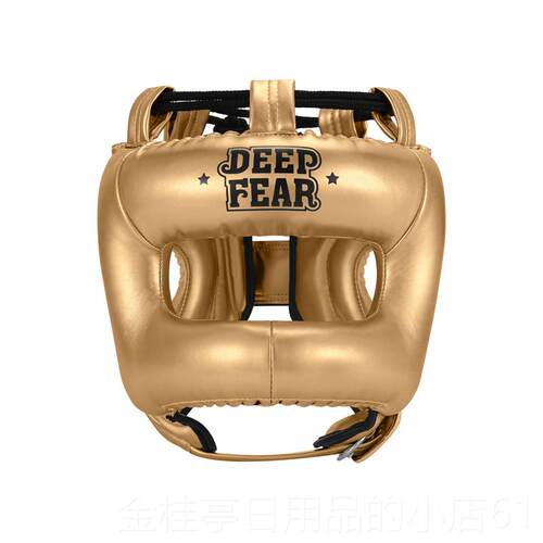 高档DEEP FEAR梁封闭式护头保护鼻梁职业拳盔格斗击头横泰拳拳击