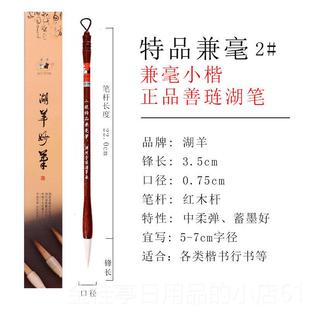 高档湖羊善琏湖笔兼毫毛笔套装高档专业级成人大中小四楷书练习行