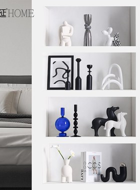 现简约抽象人物艺术酒柜装饰品摆件家居客厅玄关电视柜软装摆设