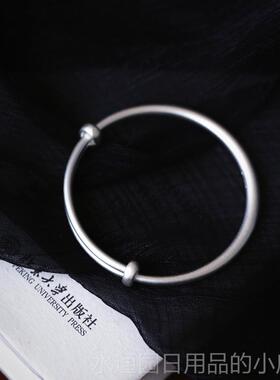 正品纯99足银9手镯手古法传承镯 磨砂款 克价亲们自己对比 女款银