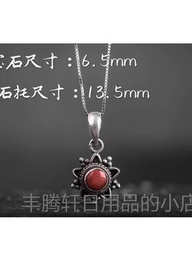 正品意尼泊手925银饰品宝石手镯吊坠 女个性尔 手錬 创工覆古民族