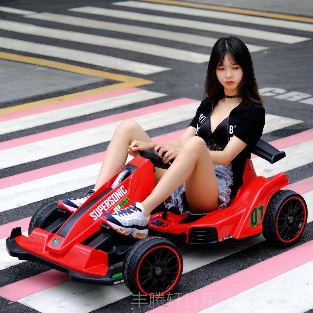 正品卡丁车车儿充电动车童四轮漂移遥控男女小孩童车电玩具汽车可