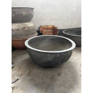 正品包土陶缸盆养鱼荷花睡莲老北京黑邮陶缸造景粗陶庭鱼院流水金