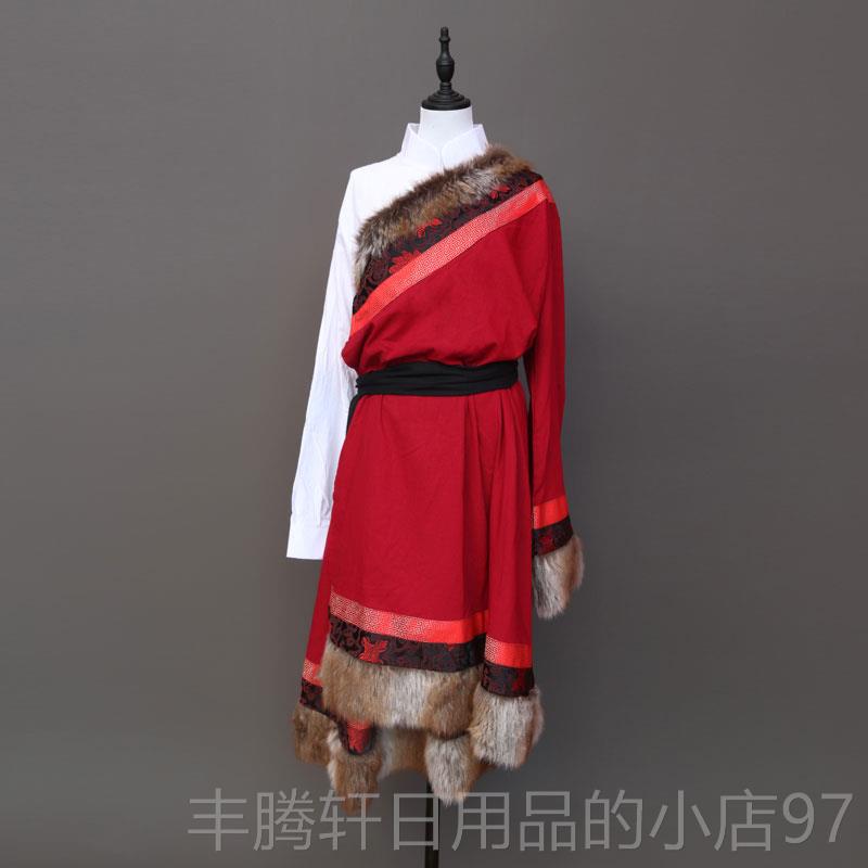 正品藏族服装舞蹈出服男新款藏袍演西藏外男秋士贵族藏套装艺考民