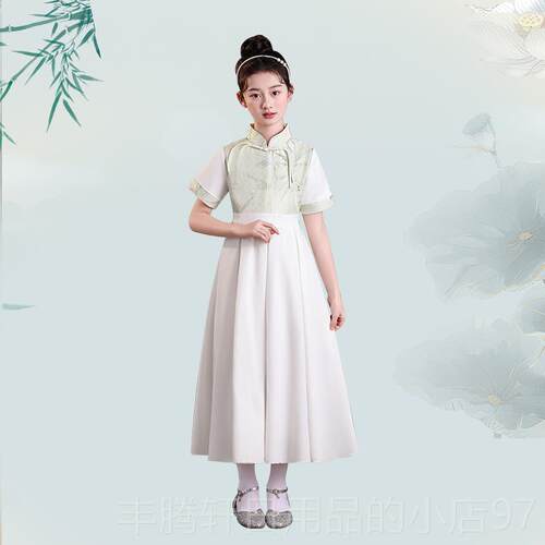 正品六一儿童合唱出服小演学生诵大合唱团表服男女中国朗风朗诵演