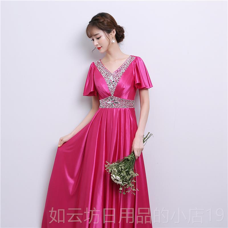 正品朗大赛合唱团演出服女长裙礼款服新显瘦诵红歌比主持人表演服