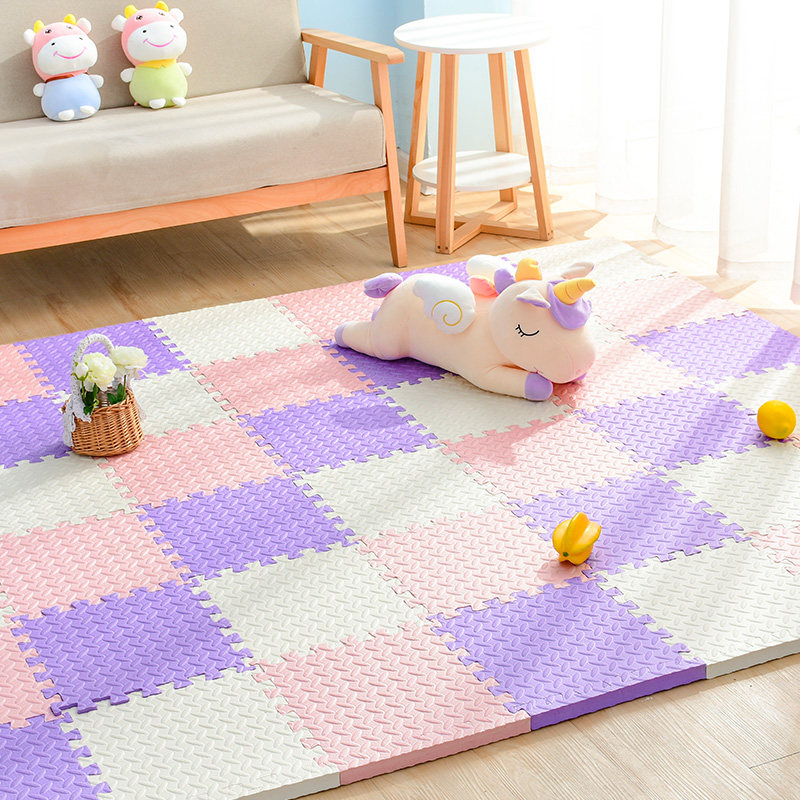 家用泡沫地垫卧室地板垫儿童爬行垫塑料拼接防潮防水加厚纯色地垫