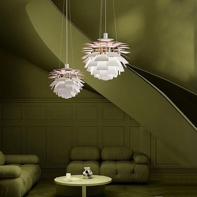 设计师ph松果吊灯现代客厅主卧个性粉色圆形卧室别墅艺术餐厅灯