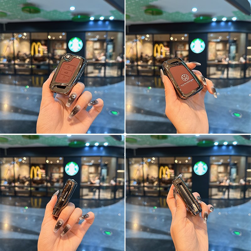 适用大众钥匙新速腾探岳途观L途昂车朗逸探歌影凌渡包保护壳扣