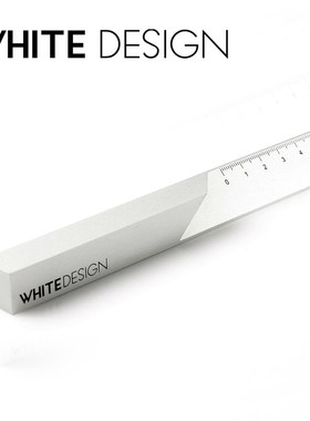 WHITE DESIGN建筑感直尺设计师格尺金属铝合金尺子创意办公文具