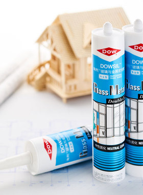 道康宁DOWSIL陶熙玻璃胶玻璃与金属中性硅酮防水密封胶白色半透明