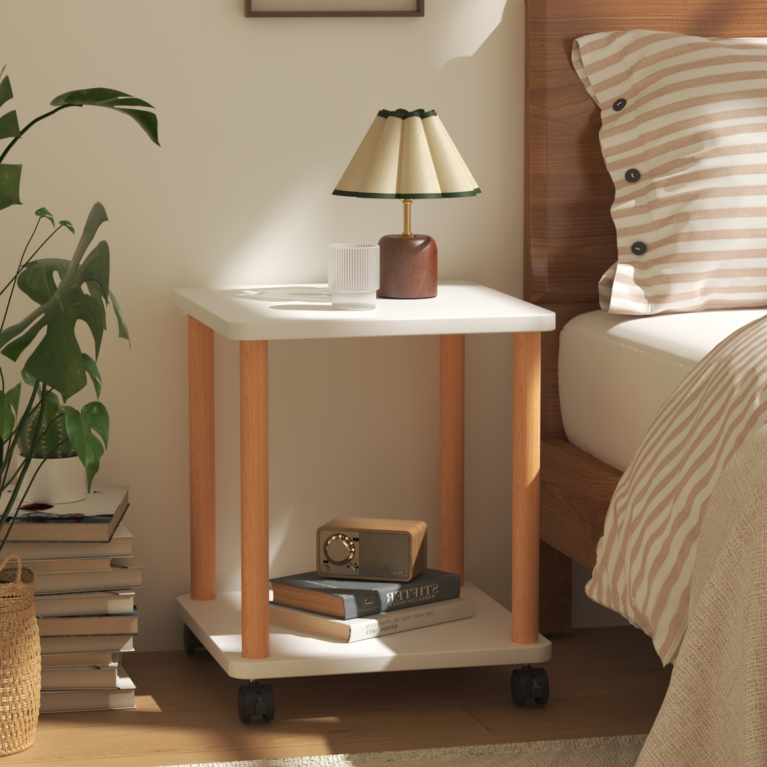 床头柜小型可移动带轮茶几简约现代沙发边几小推车卧室床边小桌子