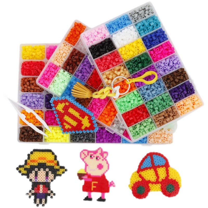 拼拼豆豆手工diy装2.mm5mm融合拼豆豆男女孩儿童益智拼图