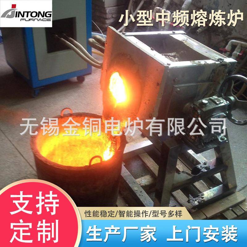 供应金属中频熔炼炉废金属熔化炉翻倒式小型感应加热熔炼炉