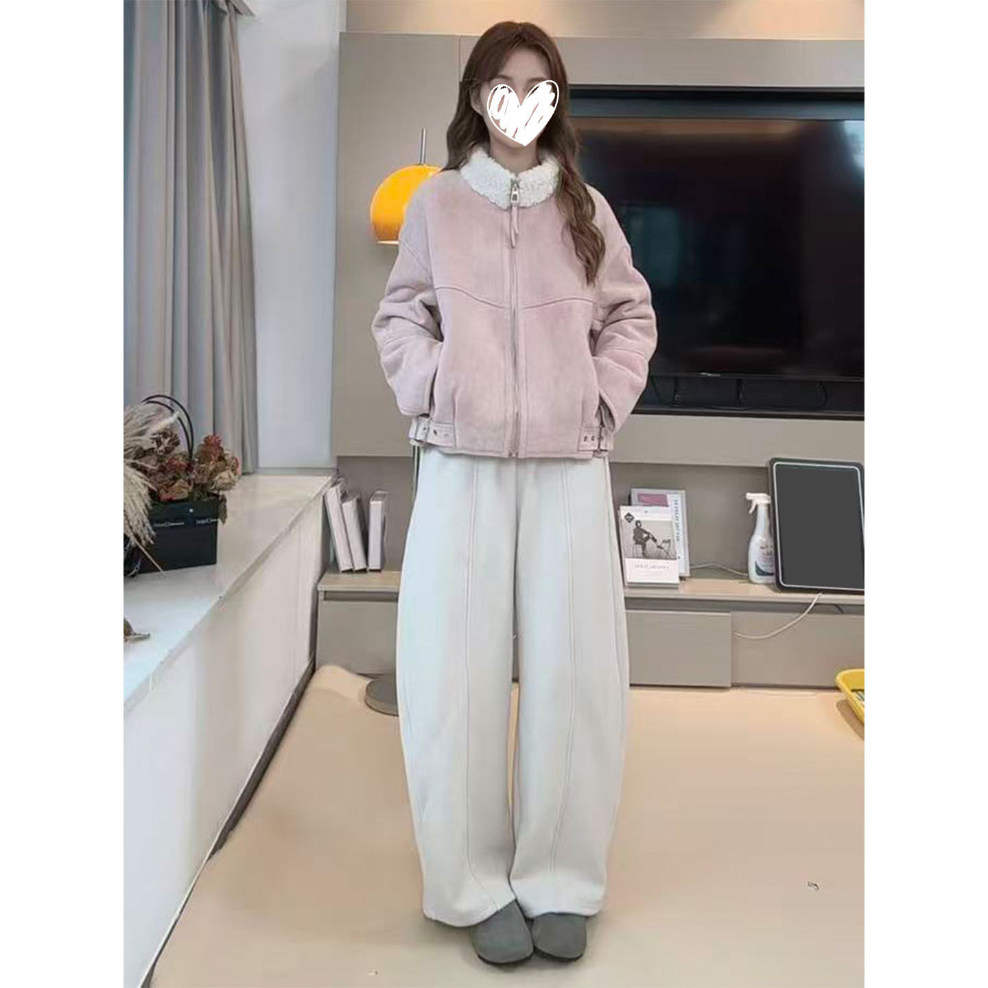 小众设计感温柔风立领长袖棉服女秋冬新款洋气宽松显瘦夹克短外套